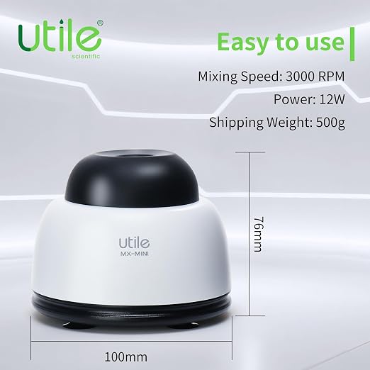 Utile Mini Vortex Mixer with Touch Function, Lab Paint Shaker, Lab Vortexer for Tubes,Include 120 pcs Stainless Steel Mixing Balls, 4424.3004.1B