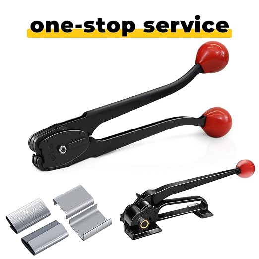 Strapping Sealer/Crimper for 5/8" Steel Strapping Band Manual Banding Tool with 13" Extended Handle