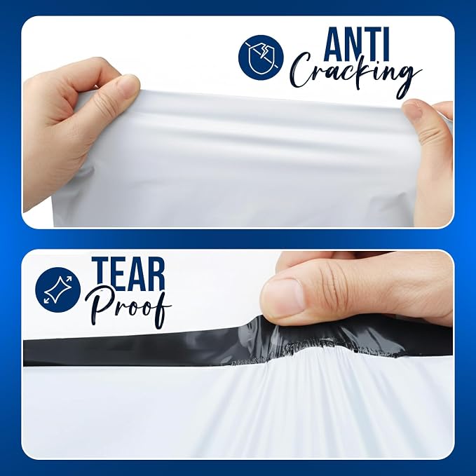 Shippozz 9x12 Poly Mailers 100 Pack, Durable Waterproof Polymailers for Shipping Clothes, Self Seal Mailing Bags for Small Business Packaging Supplies, Mailing Envelopes for Books, and Accessories