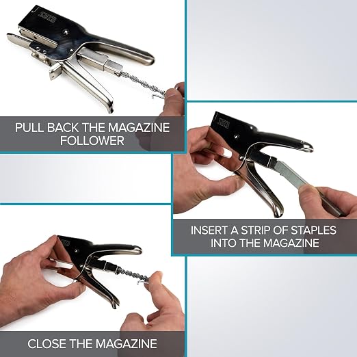 IDL Packaging Heavy Duty Staples for Plier HSP-12 - 7/16" x 5/16" x 0.04" (1 Box, 5000 Pcs) - Non-Rusting, Durable Stainless Steel Staples