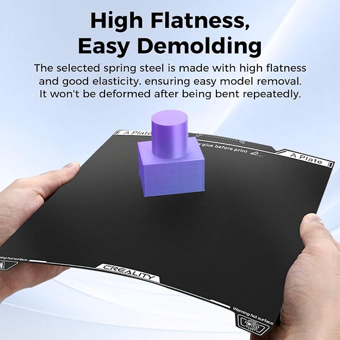 Creality K1 SE Epoxy Resin Build Plate, Ender 3 V3 SE Bed 235*235mm Texture Spring Steel Bed Plate with Nozzle Cleaner, Heat-resistant Wear Resistance Flexible Print Platform For K1C/K1/Ender 3V3 KE