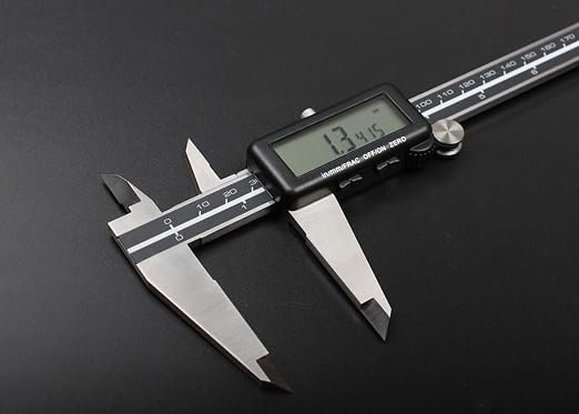 Accusize Industrial Tools Digital Caliper, 12 in/300 mm, 1110-0838 | 300 mm/12 in Range, 0.01 mm/0.0005 in/1/128 in Resolution, ±0.04 mm Accuracy, Metric/Inch/Fractional, Full Screen LCD