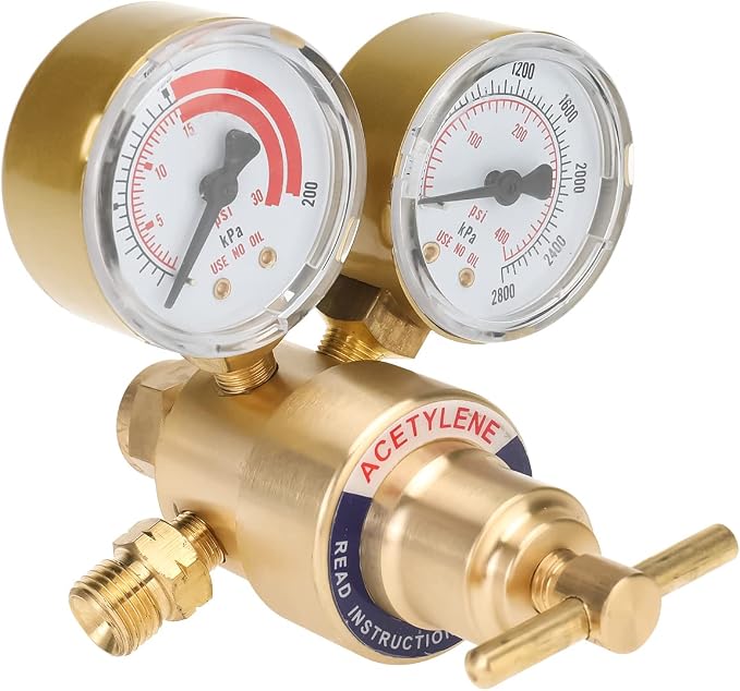5 Pcs Air Acetylene Kit, Torch Kit Swirl, Including1 Acetylene Regulator CGA 200 Weld Gas Welder, Standard Hose, and Fitting