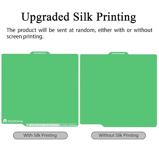 HzdaDeve Upgraded Cool Plate for Lab X2D/P2S/P1S/P1P/A1/X1C 257.5x257.5MM Low Temperature Cold Build Plate No Heating No Glue Double Sided Smooth Board Sheet Bed PEI Platform for Bambu Lab (Green)
