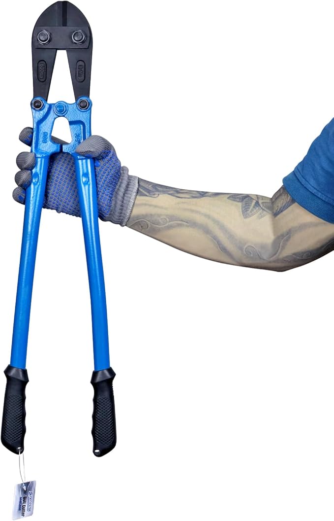 24 IN Bolt Cutter with Drop Forged Cr-Mo Alloy Steel Blades,with Ergonomic Handle,Heavy Duty Metal Cutter for Rebars, Chains, Locks, Wires, Bolts, Fence.