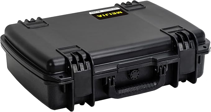 MEIJIA Premium Waterproof Hard Camera Case,Hard laptop Case, Hard Case with customizable fit foam,Full Protection with Light&Convenient Design,20.01"x14.7"x5.75",Elegant Black