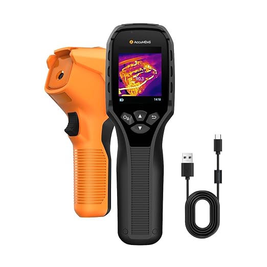 GT14S Thermal Imaging Camera with Edge Enhancement,Infrared Camera with Thermometer Mode, -4°F to 1202°F Range, 25Hz Image Frequency, 14H Runtime, 240g Compact Design