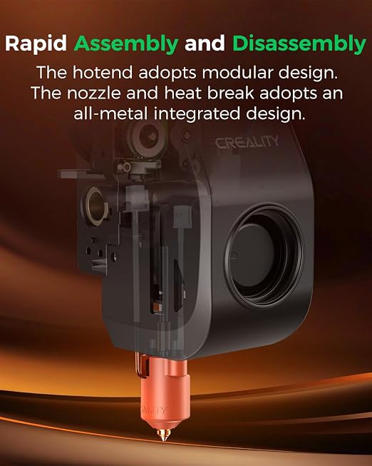 Creality Official K2 SE Ceramic Heating Block Kit, with Quick-swap Nozzle, Supports 300°C High Temperature, All-Metal Integrated Design Extruder Hotend, Replacement Parts for 3D Printer K2 SE Combo