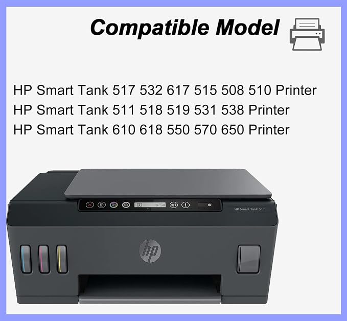 X4E75A M0H50A PrintHead Smart Tank Plus 651 Print Head | Use for smart Tank 500 510 511 515 518 519 530 610 615 618 Series Plus 550 570 650 5100 Series Printers