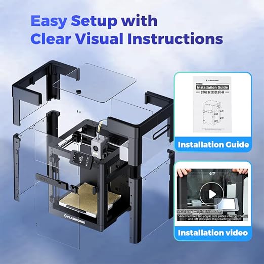 Flashforge Enclosure Accessory Set for AD5X, DIY Enclosure Kit with Plates and Screws to Unlock the ABS/ASA/PC Printing