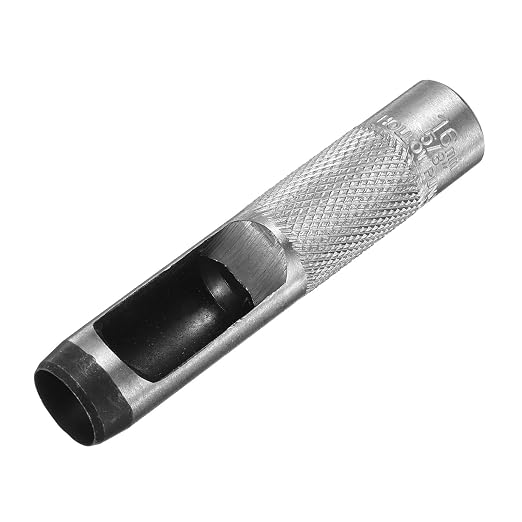HARFINGTON Leather Round Hole Punch, 16mm Hollow Hole Puncher Cutter Carbon Steel Circle Hole Punching Cutting Tool for Belt/DIY Leather Craft