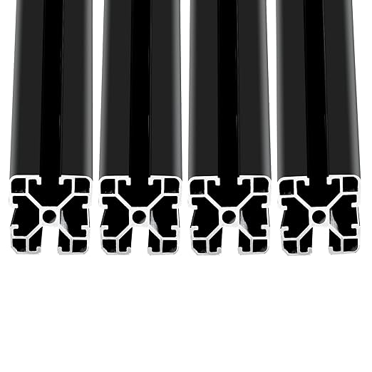 4040 T-Slot Extruded Aluminum Profile 700mm Black - Versatile and Durable Aluminum Extrusion, European Standard Aluminum Extrusion for All Your Construction and Design Needs（4 Pack）