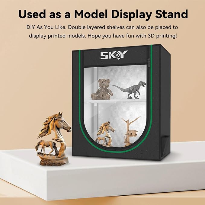 Skouphy 3D Printer Filament Storage Box, 2-Tier Storage Shelves for 3D Printing Business, Studio, Office Workshop -10 Rolls