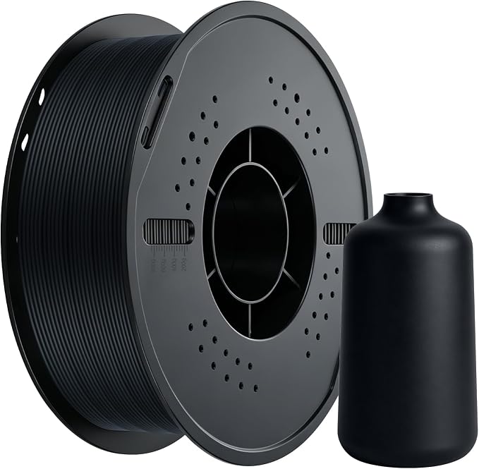 Kingroon Matte PLA Filament 1.75mm 3D Printer Filament Matte Filament 1kg Dimensional Accuracy +/- 0.02 mm (Matte Black)