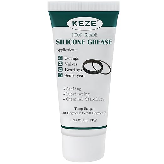 KEZE 826 pcs Universal SAE and Metric O Ring Kit and 1 oz 1-Pack Silicone Grease for Valve Sealant Faucet O Rings Faucet Automotive Hydraulic Pipe Repair