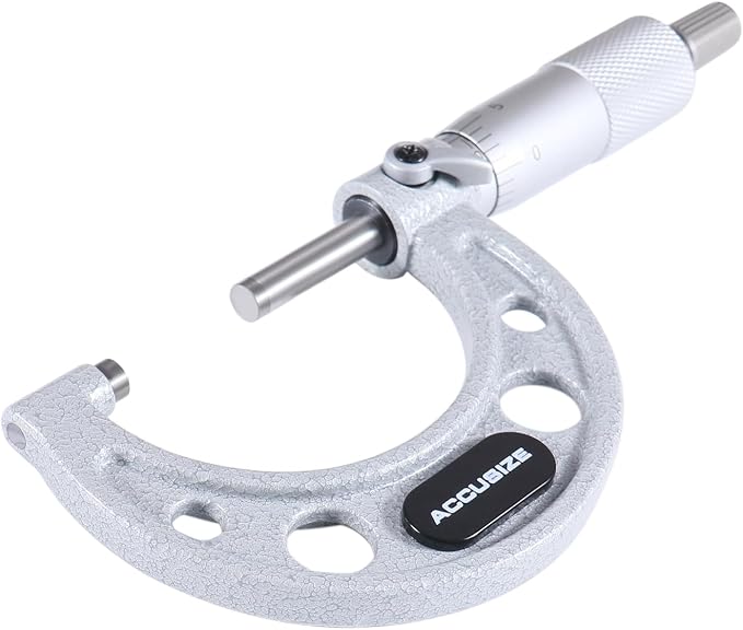Accusize Industrial Tools 0-12'' by 0.0001'', 12 Pcs Ultra-Precision Outside Micrometers Set with Carbide Tips, Eg00-0912 | Carbide Tipped M-Type Micrometers With Ratchet, Lock Nut, Standards and Wrenches, Solid Case, EG00-0912