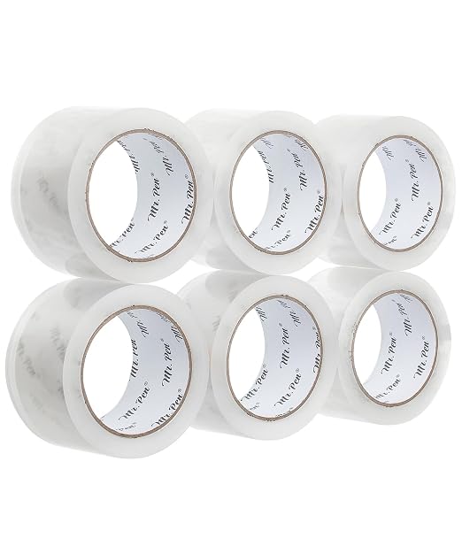 Mr. Pen- Packing Tape, 6 Pack, 2.7mil, 2' Wide, 60 Yards, Clear | Heavy Duty Packing Tape for Shipping, Packaging, Moving and Storage