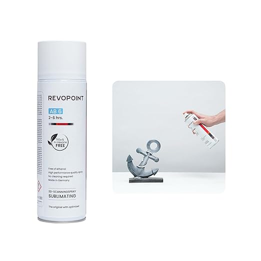 Revopoint 3D Scanning Spray for 3D Scanners, No Cleaning Needed, for Transparent, Reflective or Highly Textured Surfaces Objects, 500ml, AB6