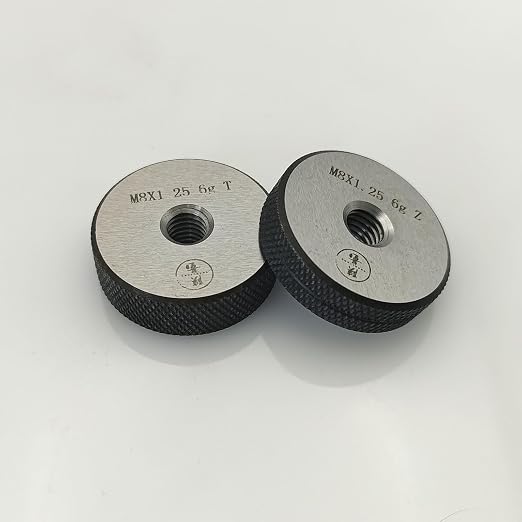 Tools Thread Ring Gauge M8-1.25 6g, for External Thread with NOT GO Side and GO Side，Two Piece