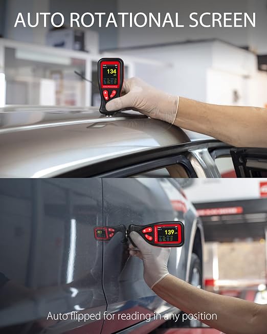 Wintact Car Paint Coating Thickness Gauge Rechargeable, Digital Mil Thickness Meter, Paint Depth Tester for Checker Automotive Original Coating