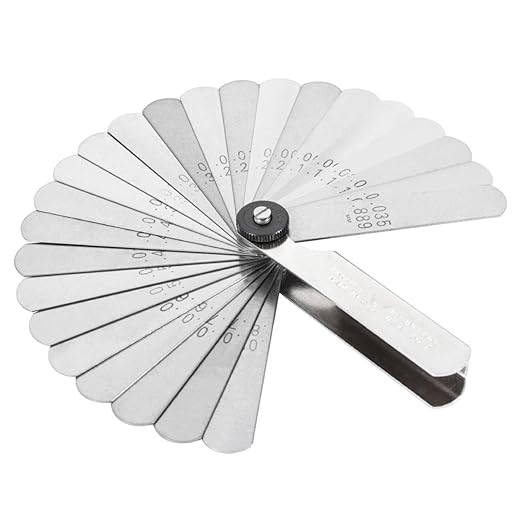 PEC Tools Feeler Gauge Set, 26 Straight Blades, 0.0015-0.035", Made in USA