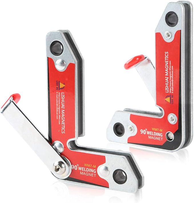 LISHUAI New Item 2pcs/pack Neodymium Magnet Welding Clamp/90 Degree Permanent NdFeB Welding Magnet with Handle