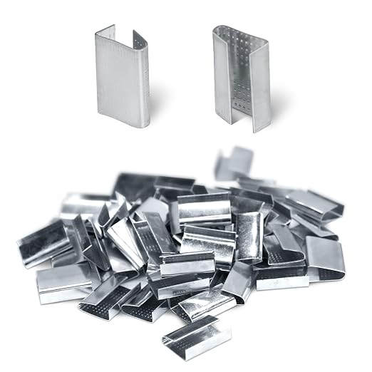 Open Serrated Strapping Seals for 1/2" Polyester Poly Polypropylene Strap Pallet Banding Clips(200)