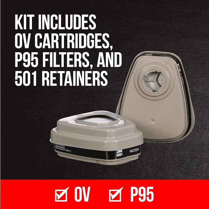 3M P95 / Organic Vapor Paint Project Reusable Respirator 6311, Large Size, NIOSH-APPROVED
