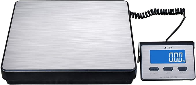 Acteck A-BC200 200LB x 0.2 OZ Digital Heavy Duty Shipping Postal Scale, Stainless Steel