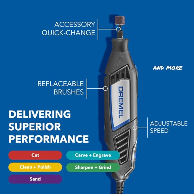 Dremel 4000-2/32 Rotary Tool Kit - Engraver, Polisher, and Sander - Ideal for Cutting, Detail Sanding, Engraving, Wood Carving, and Polishing - 2 Attachments & 32 Accessories