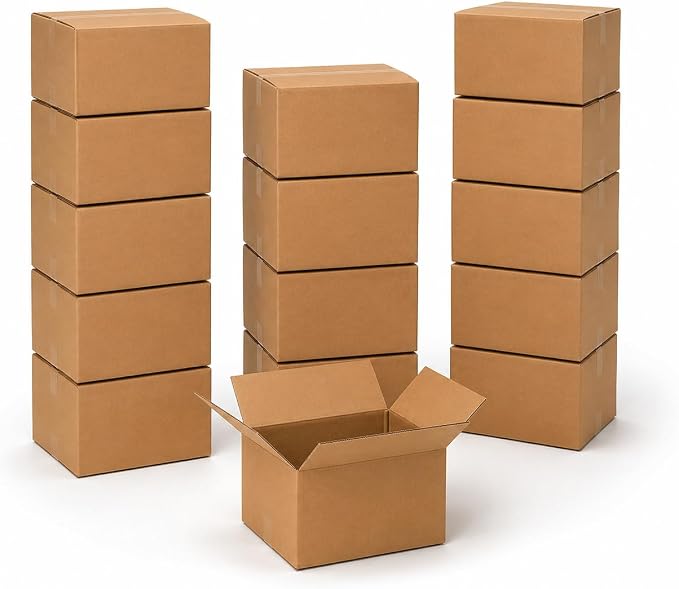 BOX USA Medium Moving Boxes 18"L x 14"W x 12"H 15-Pack - Corrugated Cardboard Box for Shipping, Mailing, Packing, Packaging and Storage