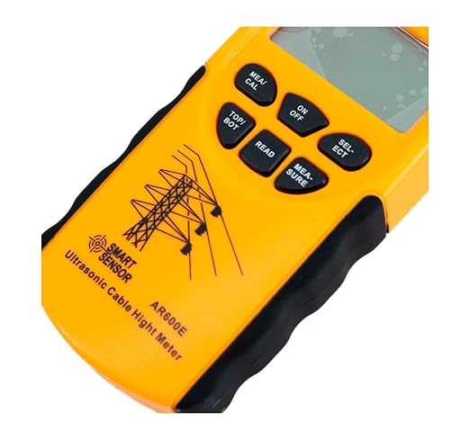 AR600E Ultrasonic Cable Height Meter Overhead Wire Height Tester 3-23m | Non-contact meter measures heights and spacing of up to 6 cables, with 3-18m horizontal distance measurement