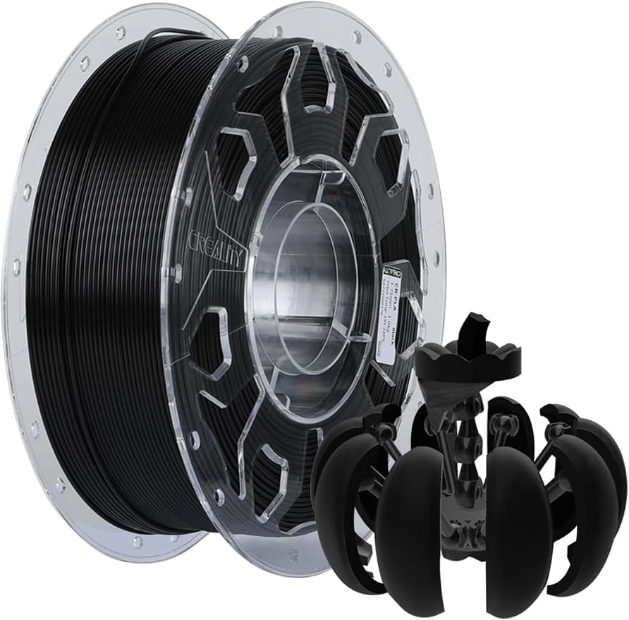 Creality Filament 1.75mm, 3D Printer Filament, 1kg (2.2lbs) Spool, No Warp Enhanced Toughness, Dimensional Accuracy ±0.03mm Printing Filament, for FDM 3D Printers (PLA, PLA - Black)