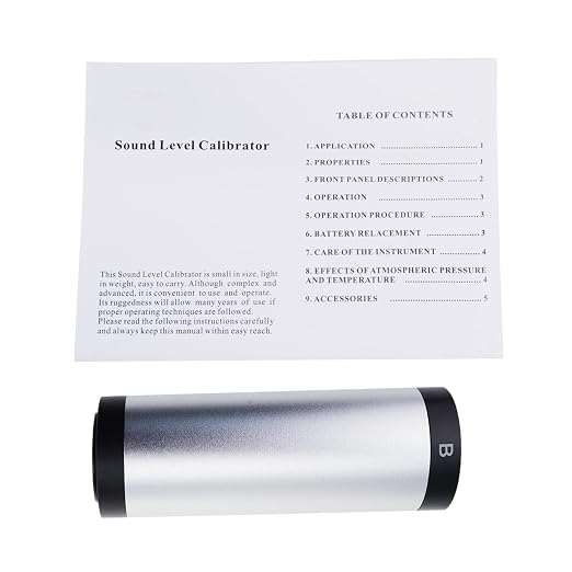 Sound Level Calibrator,Decibel Meter Calibration for Noise Measurement Reader,Output Sound Level 94dB & 114dB output levels for 1 inch and 1/2 inch Microphones