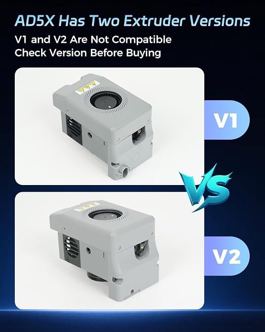 FLASHFORGE AD5X Extruder, Entire Extruder Assembly, with 0.4mm High Flow 32mm³/s Hotend Kit, High-Speed 3D Printer Part (Extruder V2)