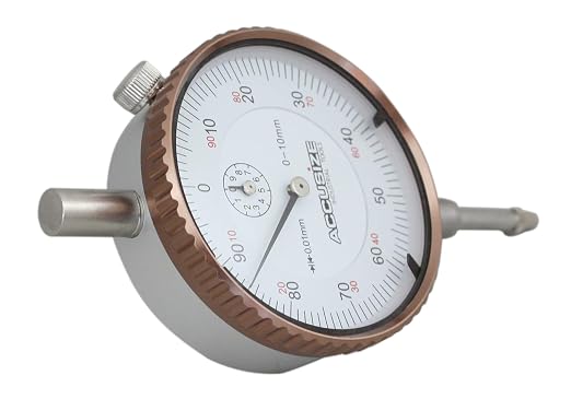 Accusize 0-10mm Dial Indicator, Resolution: 0.01mm, P900-S001 | 0-10mm x 0.01mm, AGD2 Style, Metric, Lug Back