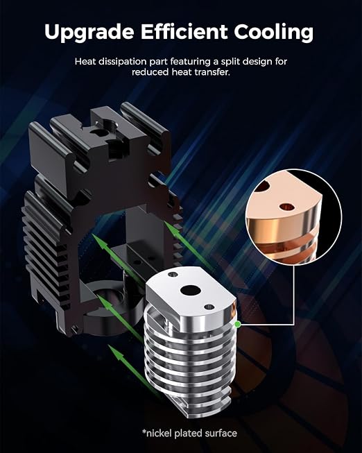 Creality Official Ender 3 V3 SE/3 V3 KE Upgrade Hotend Kit, with Quick-swap Nozzle Kit, Supports 300°C High Temperature, 600mm/s High-Speed Printing, Ceramic Heating Block for Ender 3 V3 SE KE