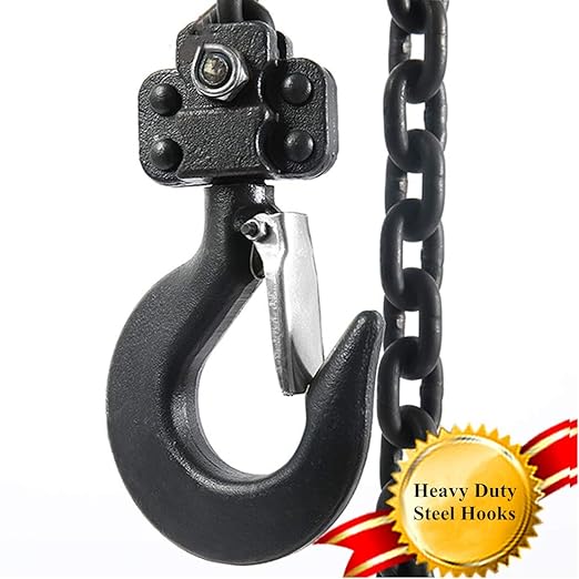Lever Chain Hoist 2205LBS 10FT,1T Manual Ratchet Chain Puller Hoist for Building Garages Warehouse Automotive Machinery (2205LBS-10FT)