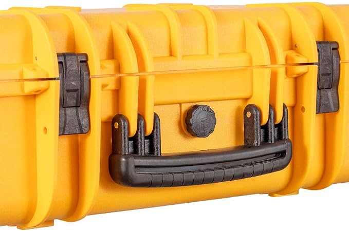 Monoprice Weatherproof Hard Case - 22in x 14in x 8in, Yellow with Customizable Foam, Shockproof, IP67, 20.3 Liter