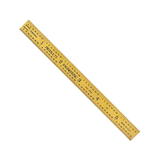 PEC Tools Flexible 6-inch (2 Pack), Titanium Nitride (TiN) Coated Carbon Steel Machinist Rule, Extreme Scratch Resistant, Imperial Scale Graduations 1/8", 1/16", 1/32", 1/64" (4R), Made in USA