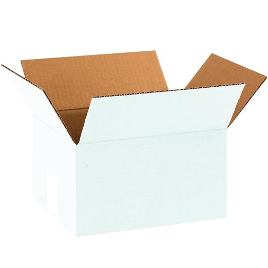 Box USA White Shipping Boxes 11 1/4"L x 8 3/4"W x 6"H (25 Pack) Small to Medium Mailing Box for Small Business Packaging, Mailers, Gifts & Storage