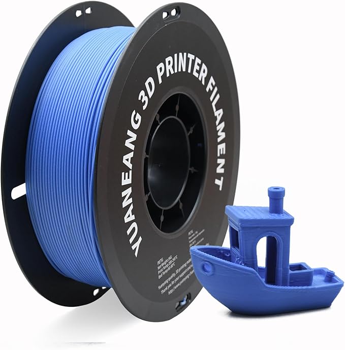 Matte Blue PETG 3D Printer Filament 1.75mm, 1kg Spool, Durable Heat-Resistant PETG Material, Non-Reflective Matte Finish, ±0.03mm Precision, Warp-Resistant & Strong Layer Adhesion