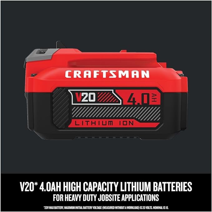 CRAFTSMAN V20 4Ah Lithium Ion Power Tool Battery 2-Pack (CMCB204-2)