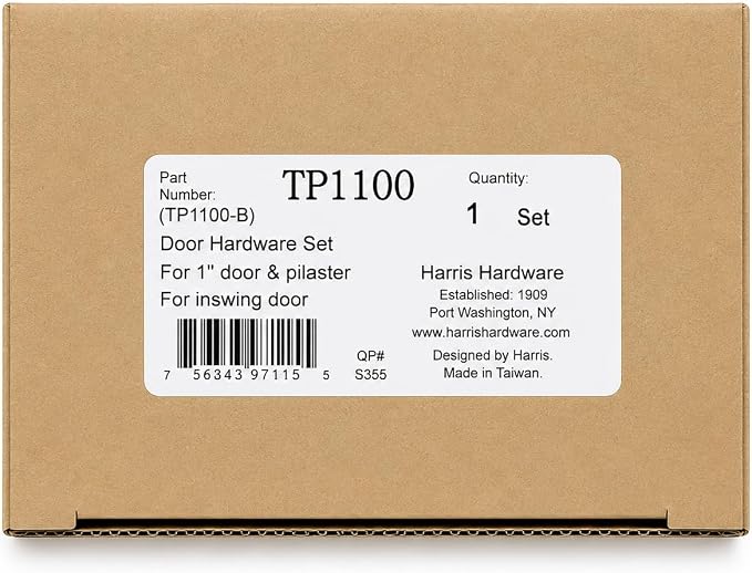 TP 1100 Toilet Partition Die Cast Zamac Complete Inswing Door Hardware Set, 1 in. Door 1-1/4 in. Pilaster