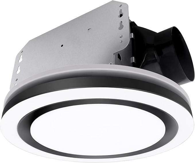 Akicon 90 CFM 1.5 Sones Quiet Bathroom Exhaust Fan with Light Vent Fan