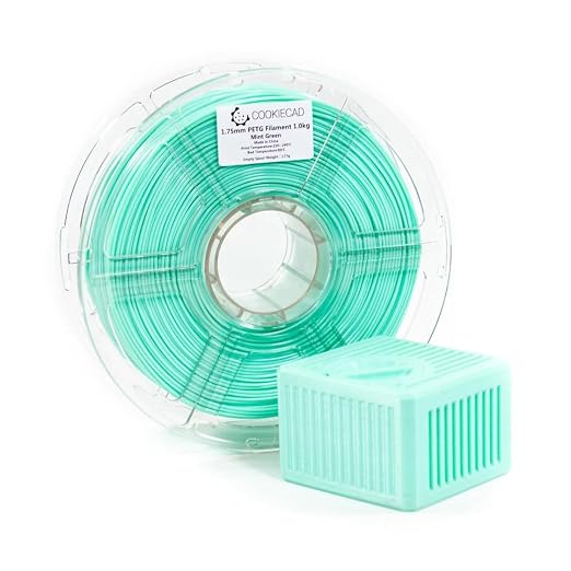 Cookiecad PETG Filament 1.75mm 1kg Green Pastel 3D Printer Filament - Mint Green PETG