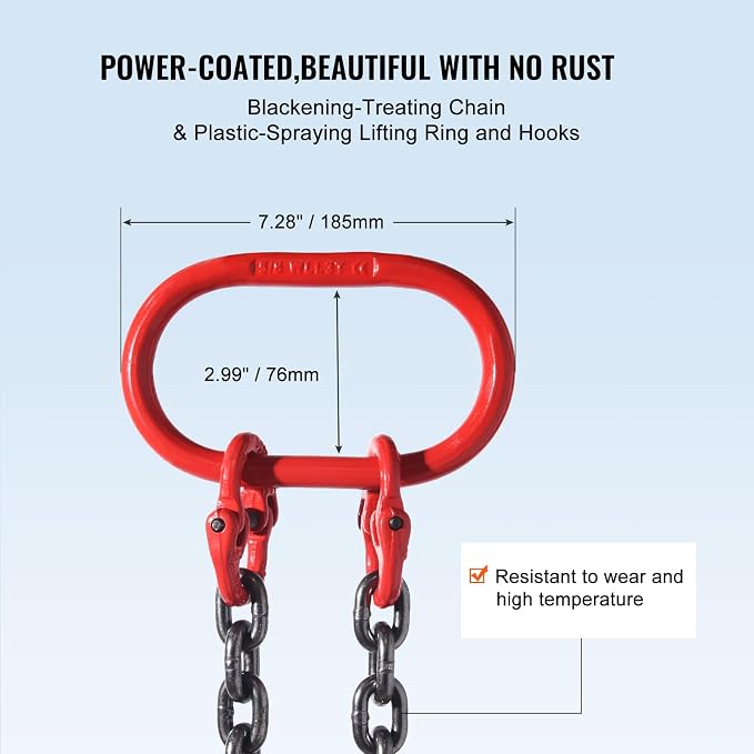 VEVOR Chain Sling with 2 Leg Grab Hooks