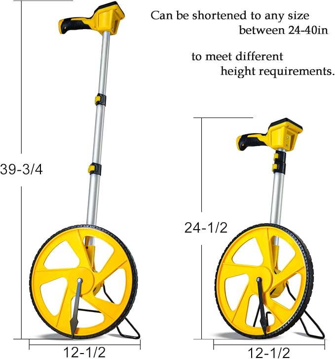 Zozen Measuring Wheel Digital Display High Precision, Premium Measure Wheel with Backlit Display, Multifunction-Metric/Imperial/Hold/Save/Memory etc.