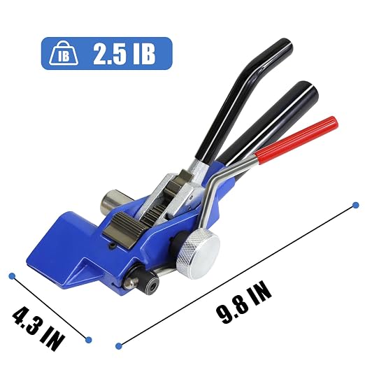 Heavy Duty Banding Strapping Tensioner & Cutter Manual Packaging Tools Windlass for 1/2"-3/4" Width Stainless Steel Band Strap(Winch Wheel)