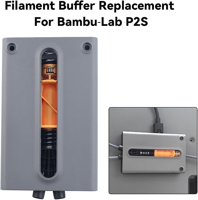 Filament Buffer Replacement Compatible with BambuLab P2S: Reduce Tension Fluctuations and Ensure Smooth Filaments Feeding 3D Printer Accessories